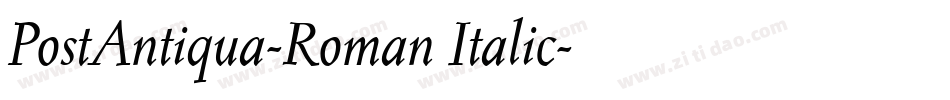 PostAntiqua-Roman Italic字体转换